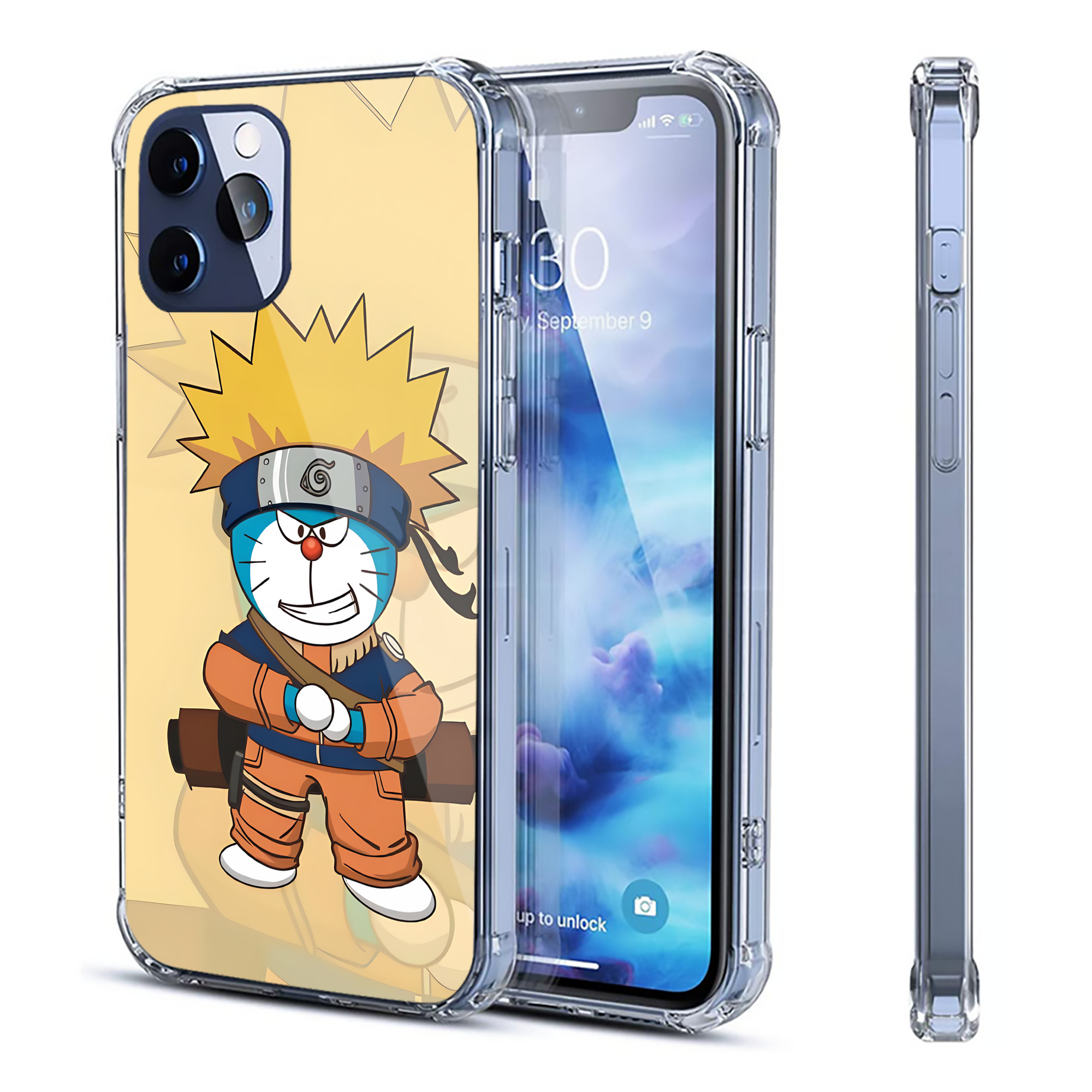 （画像用） ドラえもん Doraemon 【iPhone 12シリーズ対応】透明スマホケース（クリアソフトケース）